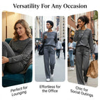 🔥40% OFF!💓Women's Crew Neck Top & Drawstring Pants Set