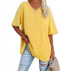 📢📢50% OFF !! ⏰Women's Casual Loose V-neck T-shirt