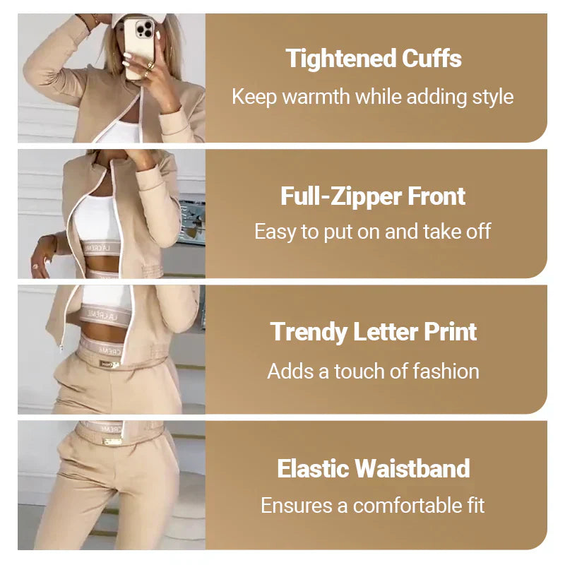 🎉New Year's Hot Sales - 70% OFF😍Women's 3-Piece Zip-Up Tracksuits