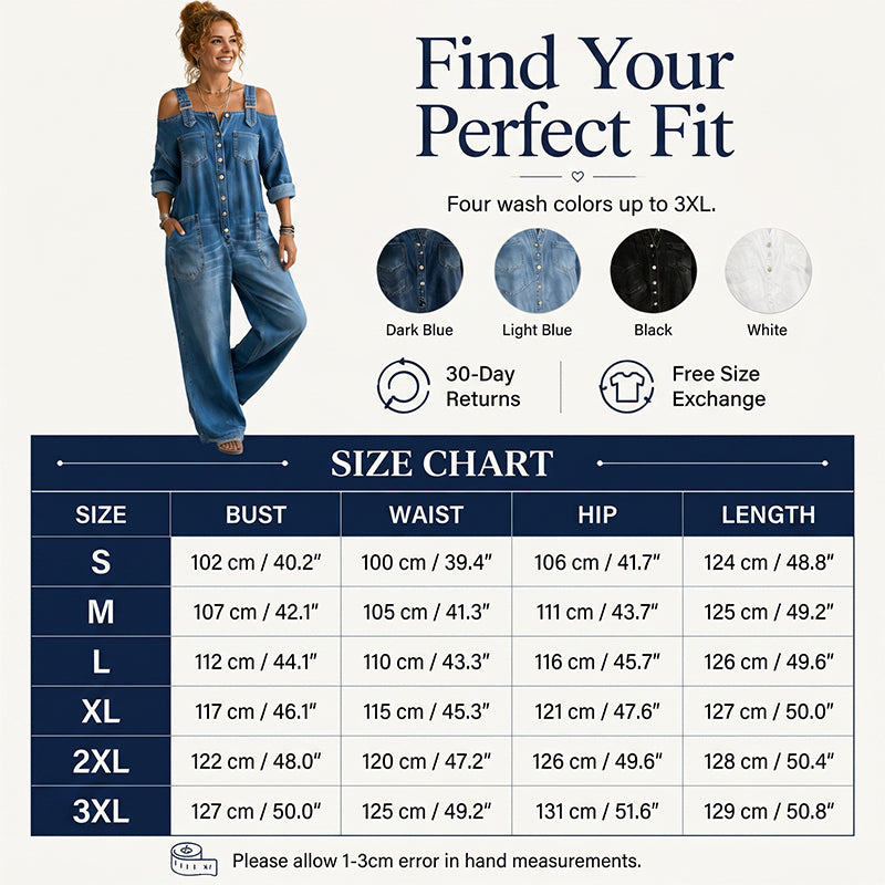 Loose Fit Wide-Leg Overall Jumpsuit with Pockets
