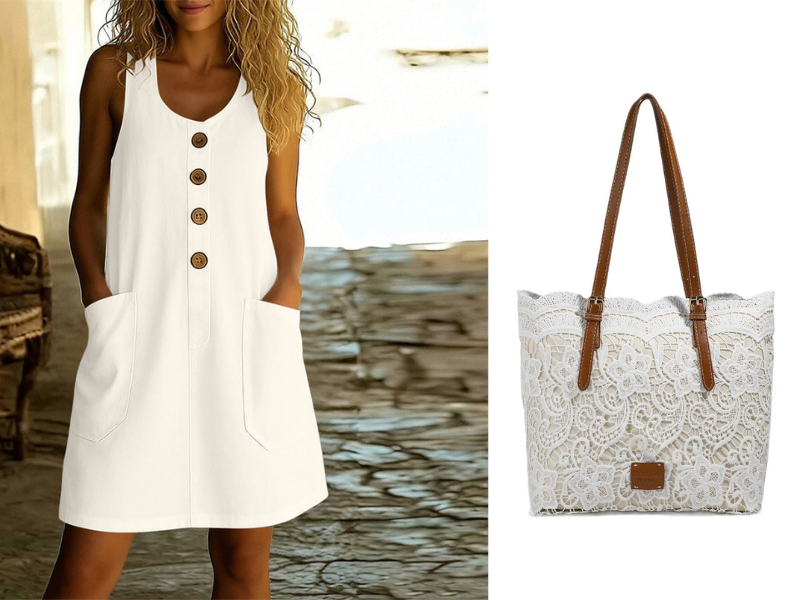 🌸Women's Solid Color U-Neck Sleeveless Cotton Linen Dress - Lightweight. Breezy & Ridiculously Comfy 💛