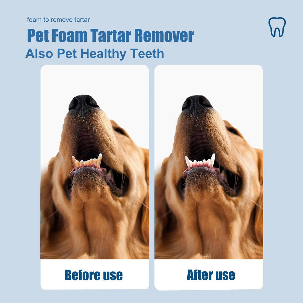 🐶Foam for removing tartar from pet teeth – Fresh breath & healthy teeth. no brushing required!🦷