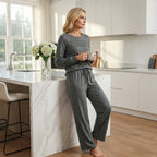 🔥40% OFF!💓Women's Crew Neck Top & Drawstring Pants Set
