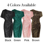 💃Hot Sales - 49% OFF🎉Sparkly One-Shoulder Ruched Dress✨