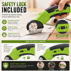 Cordless Electric Scissors 3.7V – Rechargeable Heavy Duty Cutter with Safety Lock