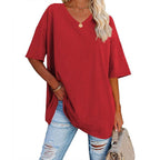 📢📢50% OFF !! ⏰Women's Casual Loose V-neck T-shirt