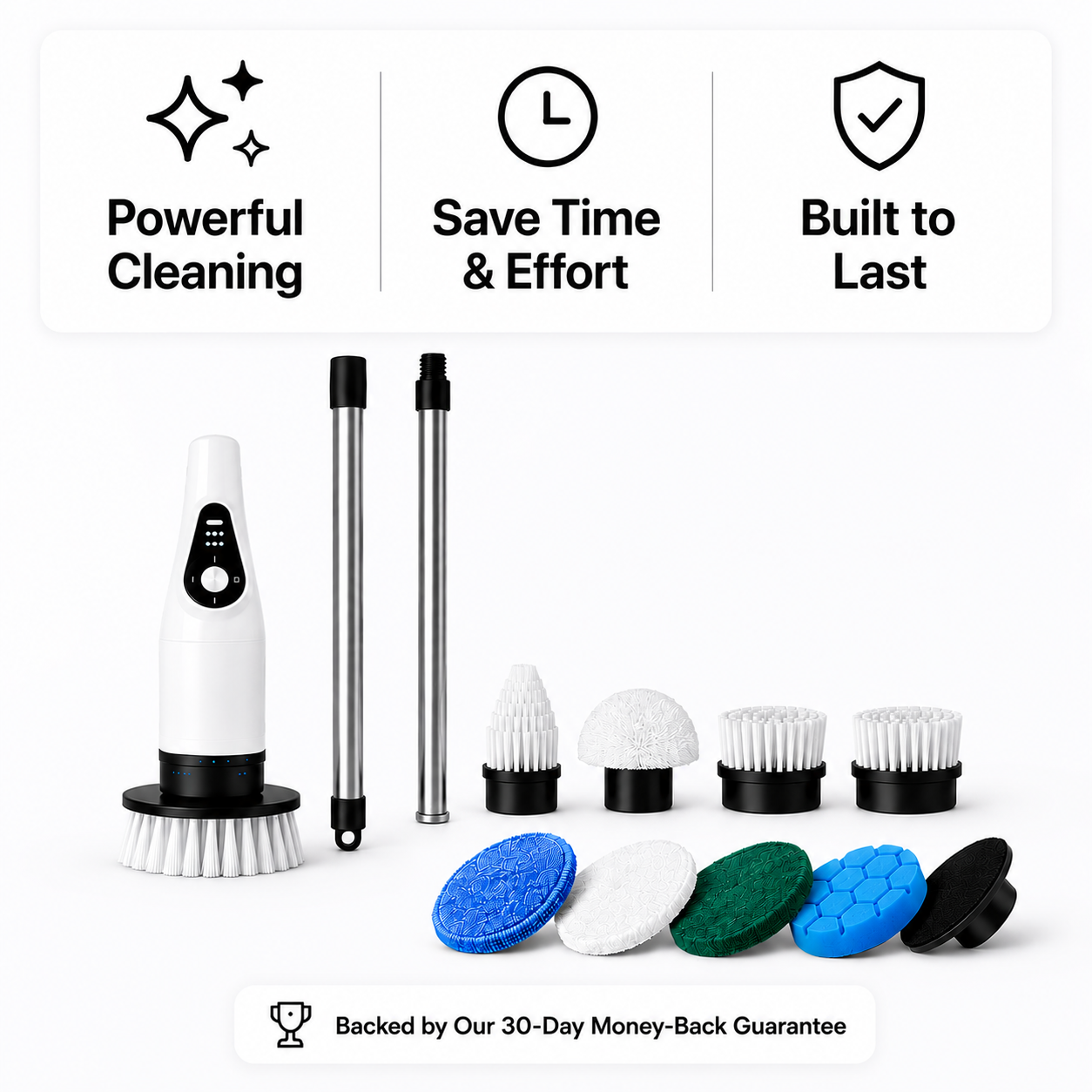 Cordless Electric Spin Scrubber for Bathroom & Home Cleaning