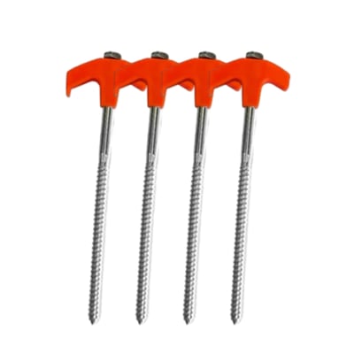 No More Loose Tents! 8" Heavy Duty Spiral Stakes for Rock-Solid Outdoor Stability