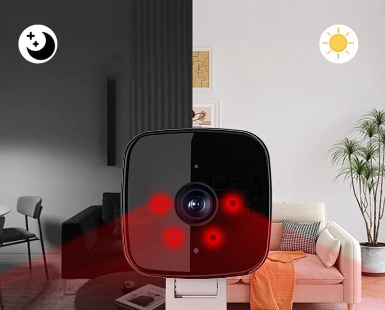 2K Smart Window Security Camera – Wireless Indoor Camera with Motion Detection, Night Vision & Remote App Control