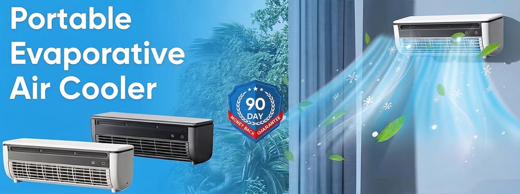 Portable Evaporative Air Cooler – Instant Cooling Mist Fan with Adjustable Speeds for Bedroom, Office & More