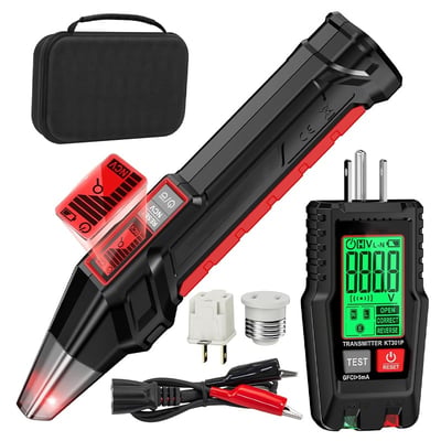 LCD Digital Circuit Breaker Finder Electrical Tracer Kit with GFCI Outlet Tester