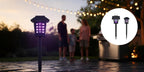 2-IN-1 Solar Mosquito Killer Lamp, IP65 Waterproof Silent Outdoor Lawn Light for Garden & Camping