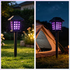 2-IN-1 Solar Mosquito Killer Lamp, IP65 Waterproof Silent Outdoor Lawn Light for Garden & Camping