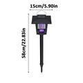 2-IN-1 Solar Mosquito Killer Lamp, IP65 Waterproof Silent Outdoor Lawn Light for Garden & Camping