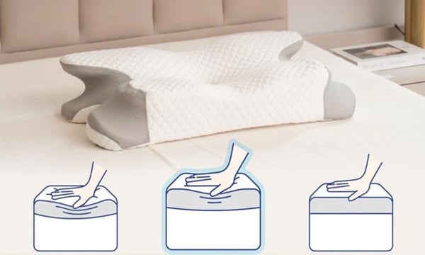 5-Zone Partition Support Ergonomic Pillow, Pressure Release Cervical Memory Foam Sleep Pillow