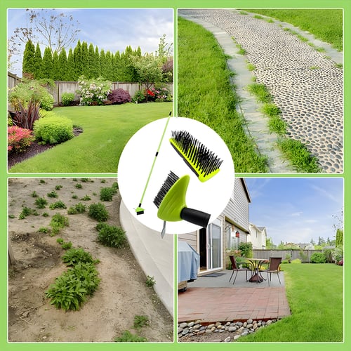 Game-Changing Manual Weed Removal System, No Chemical Safe Garden Paving Gap Weeding Tool with 3 Replaceable Heads
