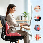 Ergonomic L-Shape Cushion Fix Sitting Posture & Alleviate Long Sitting Waist Pressure