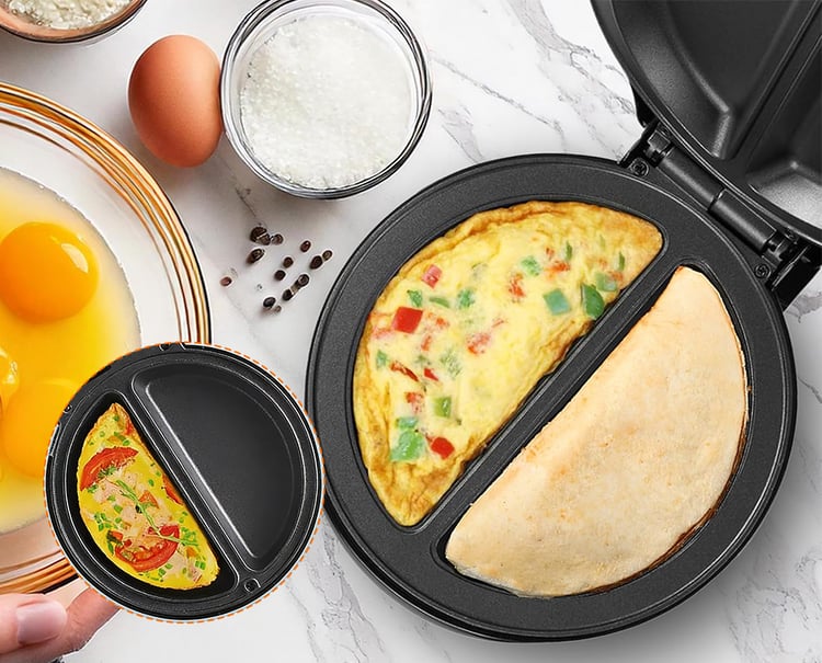 Revolutionary Double-Slot Omelette Breakfast Maker