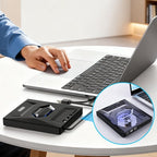 7-in-1 Portable External Blu-ray DVD Drive with USB Hub SD Card Slot, Plug & Play Optical Drive for Laptop Desktop