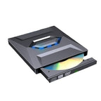 7-in-1 Portable External Blu-ray DVD Drive with USB Hub SD Card Slot, Plug & Play Optical Drive for Laptop Desktop