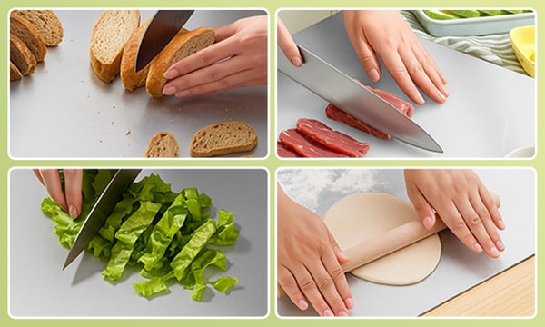 Large Stainless Steel Cutting & Dough Rolling Board