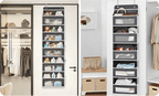 Multi-Pocket Over Door Fabric Hanging Storage Shelf