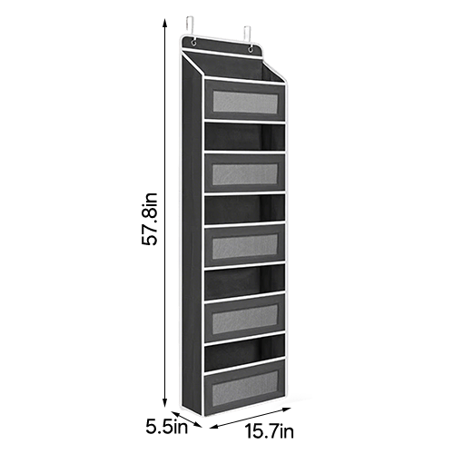 Multi-Pocket Over Door Fabric Hanging Storage Shelf