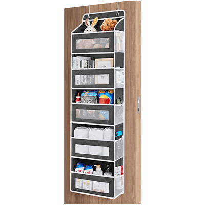 Multi-Pocket Over Door Fabric Hanging Storage Shelf