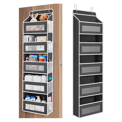 Multi-Pocket Over Door Fabric Hanging Storage Shelf