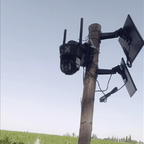 Four View Solar Powered Surveillance Camera