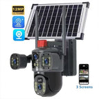Four View Solar Powered Surveillance Camera