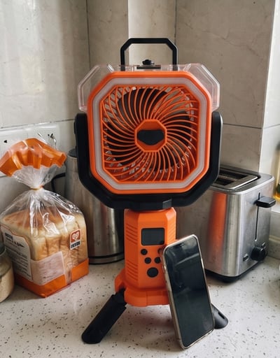 Camping Fan Portable Adjustable Height Stand