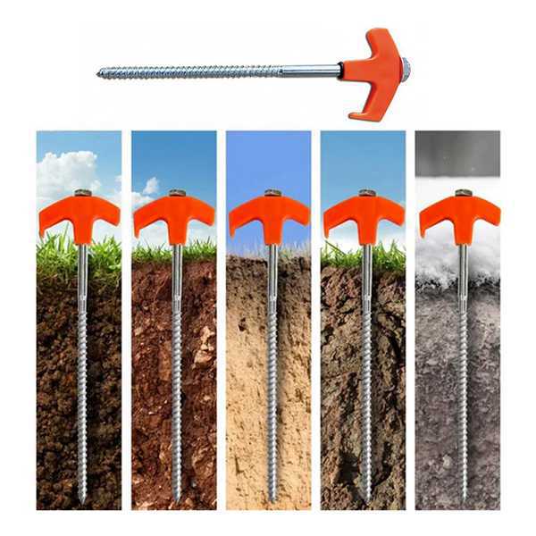 No More Loose Tents! 8" Heavy Duty Spiral Stakes for Rock-Solid Outdoor Stability