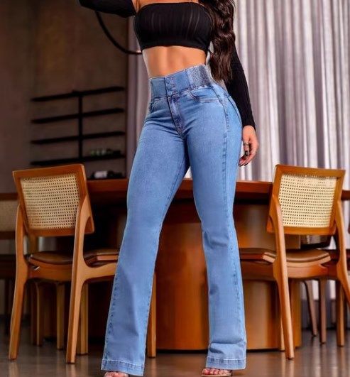 👖49% OFF NOW!💃 Women's Stretch Flare Jeans – High Waist. Body-Hugging Fit & Retro Style ✨
