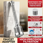 🚰 Stainless Steel Faucet Filter | No Replacement Cartridge & Anti-Splash Design