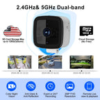2K Smart Window Security Camera – Wireless Indoor Camera with Motion Detection, Night Vision & Remote App Control