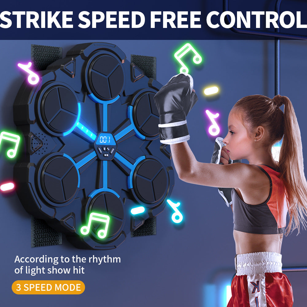 Kids Music Boxing Machine – Interactive Wall Mounted Boxing Trainer with LED Lights, Bluetooth & Score Tracking