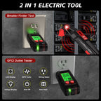LCD Digital Circuit Breaker Finder Electrical Tracer Kit with GFCI Outlet Tester