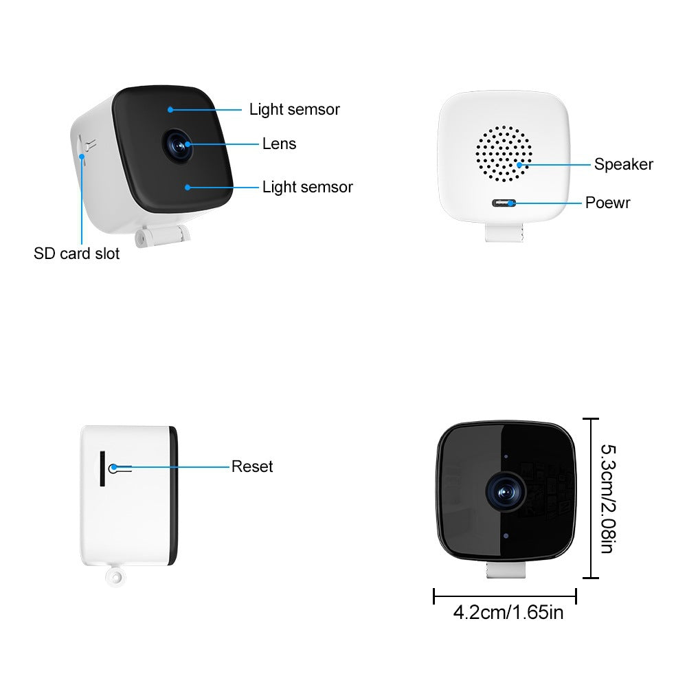 2K Smart Window Security Camera – Wireless Indoor Camera with Motion Detection, Night Vision & Remote App Control
