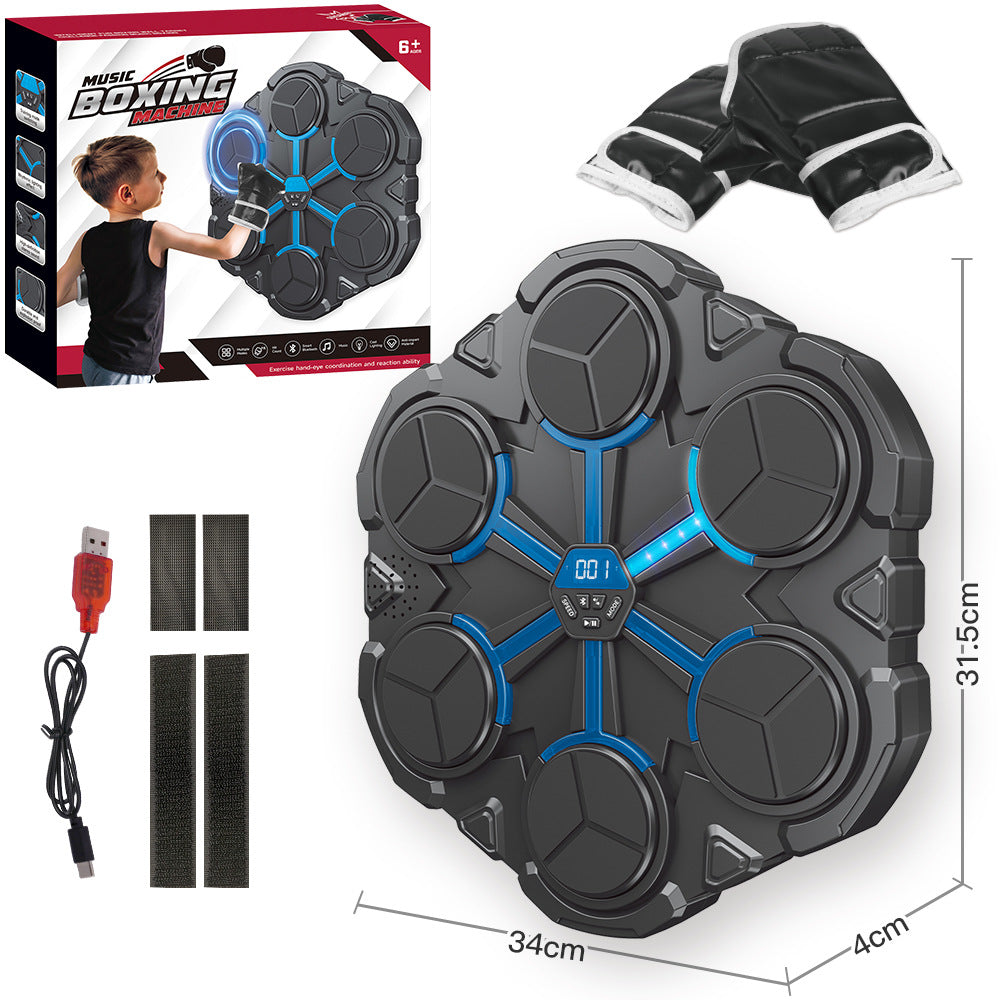 Kids Music Boxing Machine – Interactive Wall Mounted Boxing Trainer with LED Lights, Bluetooth & Score Tracking