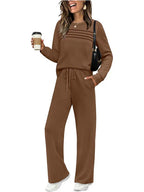 🔥40% OFF!💓Women's Crew Neck Top & Drawstring Pants Set