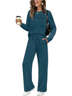 🔥40% OFF!💓Women's Crew Neck Top & Drawstring Pants Set