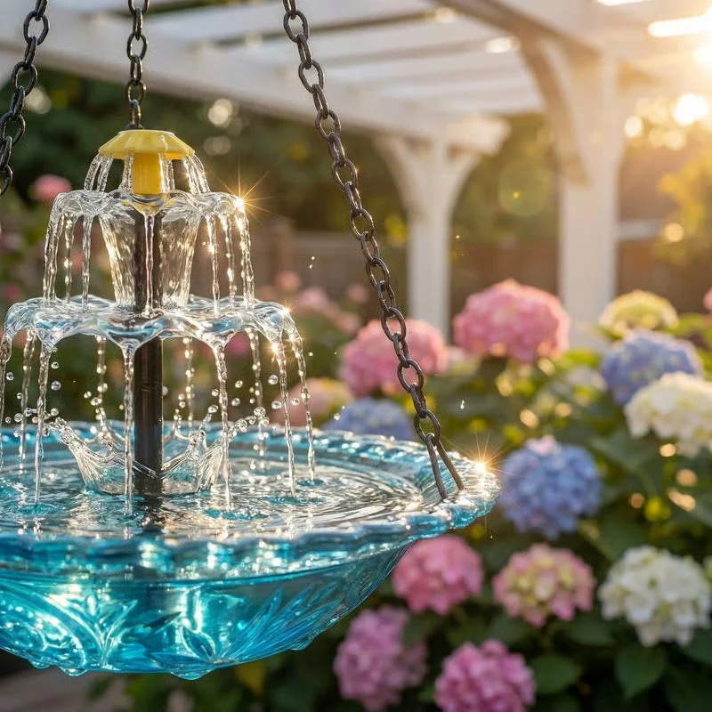 💞50K+ SOLD!🐦🌧️Vintage-Style Bird Feeder with Bath – Hangs anywhere. easy to fill. Attracts robins & blue tits. Perfect for nature lovers. 🏡✨