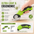 Cordless Electric Scissors 3.7V – Rechargeable Heavy Duty Cutter with Safety Lock