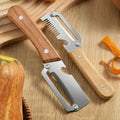 ✨Discounted Price ✨Multi-Functional Vegetable Peeler for Kitchen. Ultra-Sharp Stainless Steel Blade with Wooden Handle and Bottle Opener (2 Pcs)