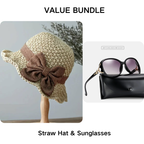 🎀 50% DISCOUNT 👒 | Straw Hat with Retro Bow – Foldable & Breathable for Summer
