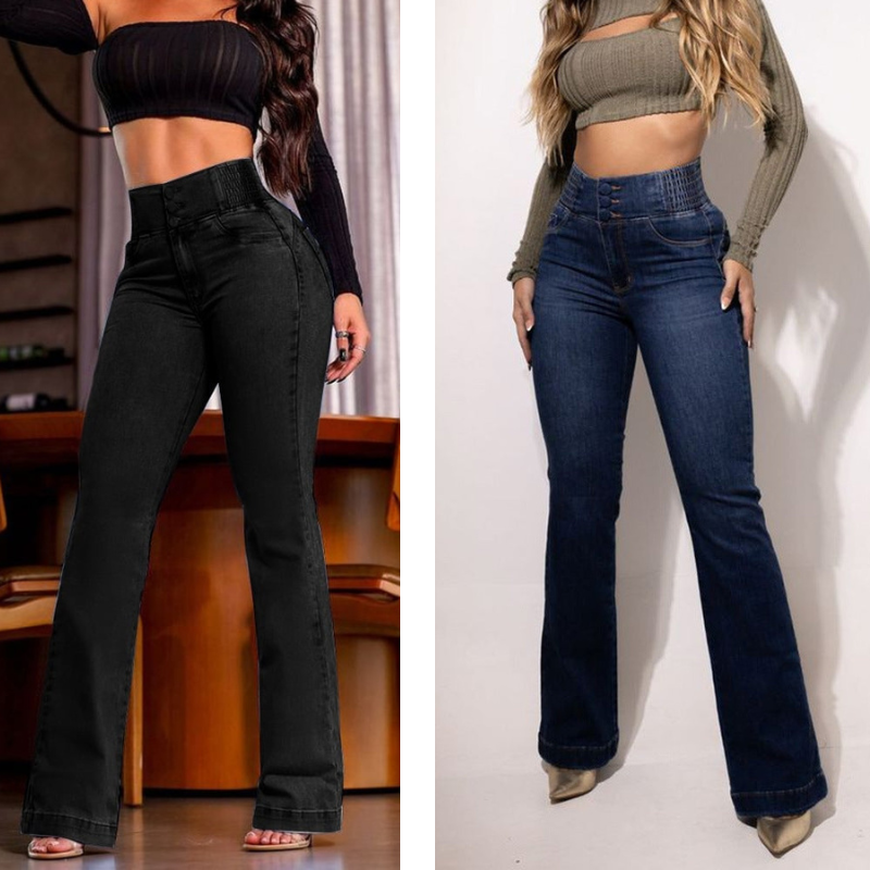 👖49% OFF NOW!💃 Women's Stretch Flare Jeans – High Waist. Body-Hugging Fit & Retro Style ✨