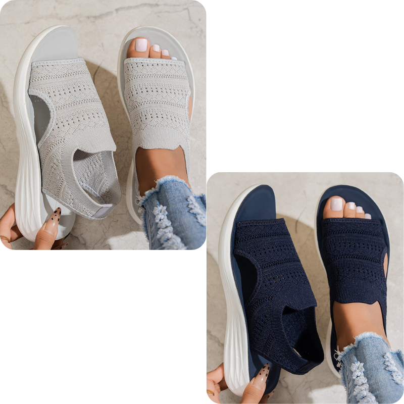Women's Breathable Knit Platform Sandals