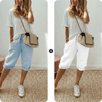Women's Casual Cotton Linen Capris