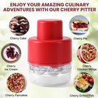 7-in-1 Cherry & Olive Pitter Tool - Portable Fruit Seed Remover for Fresh Cherry Dishes